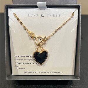 Luna Norte | Black Onyx Heart Necklace